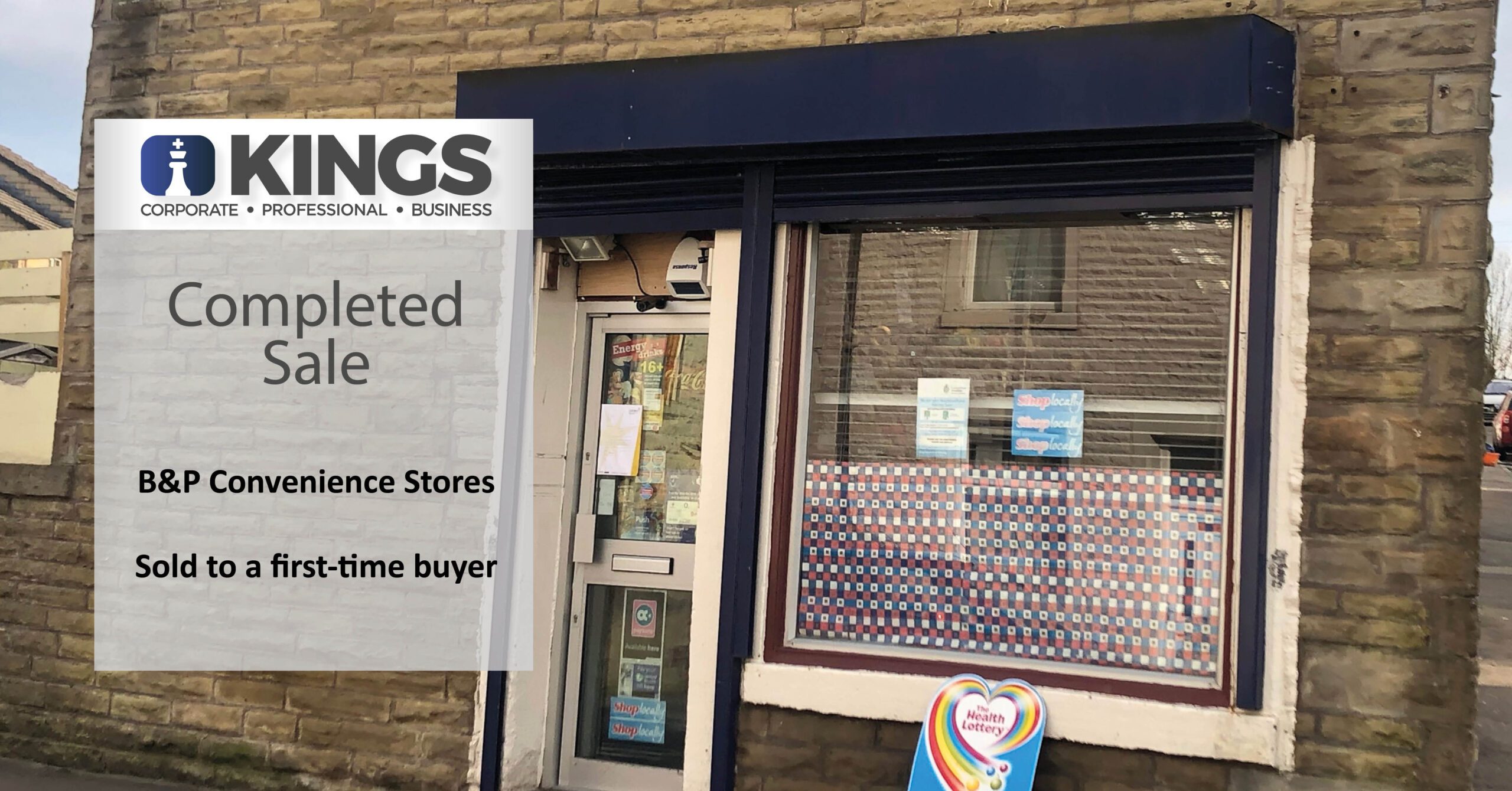 B&P Convenience Stores sold by Kings Business Banner