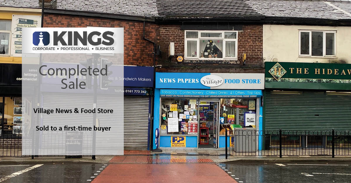 Village News & Food Store sold by Kings Business Banner